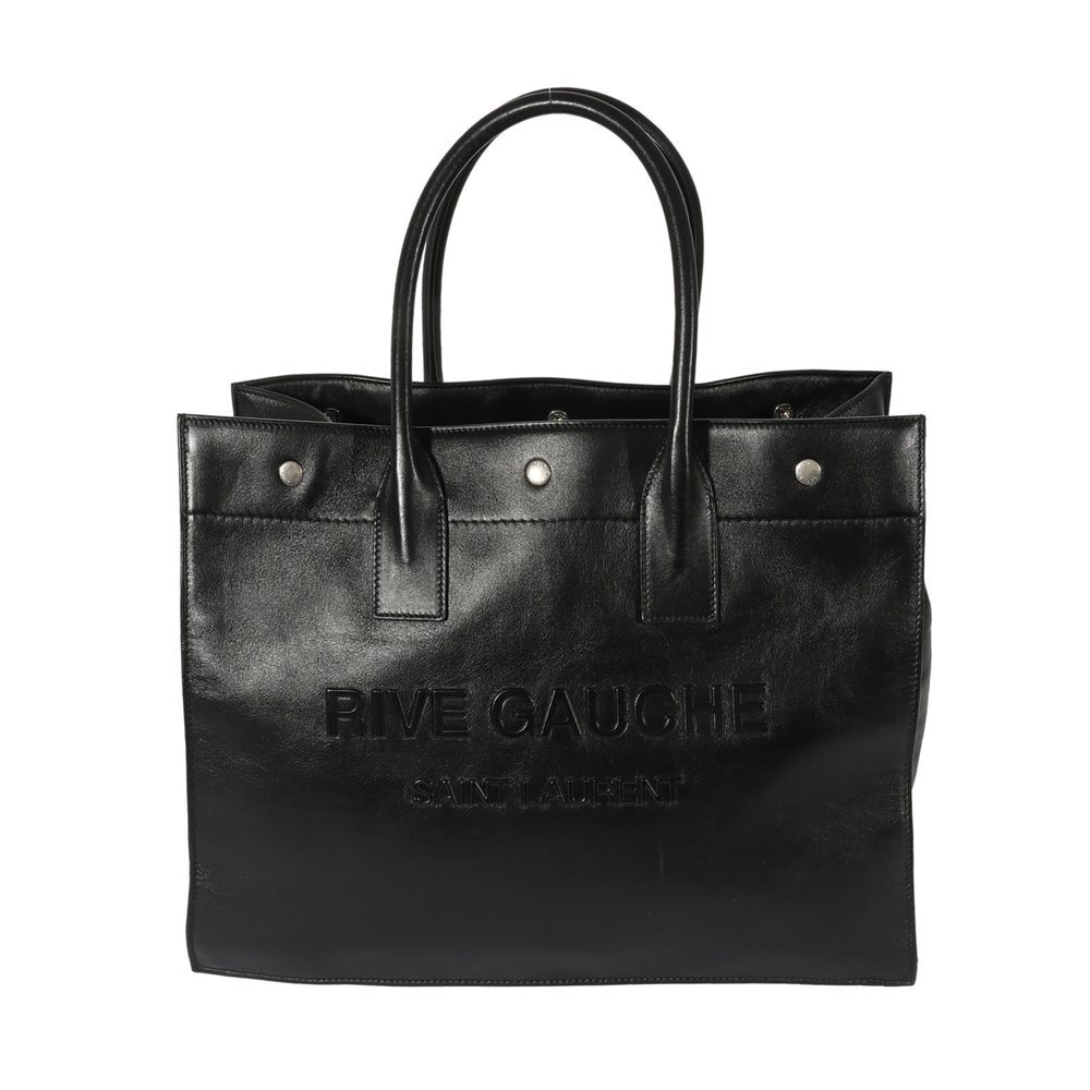 Saint Laurent Black Leather Small Rive Gauche Tote